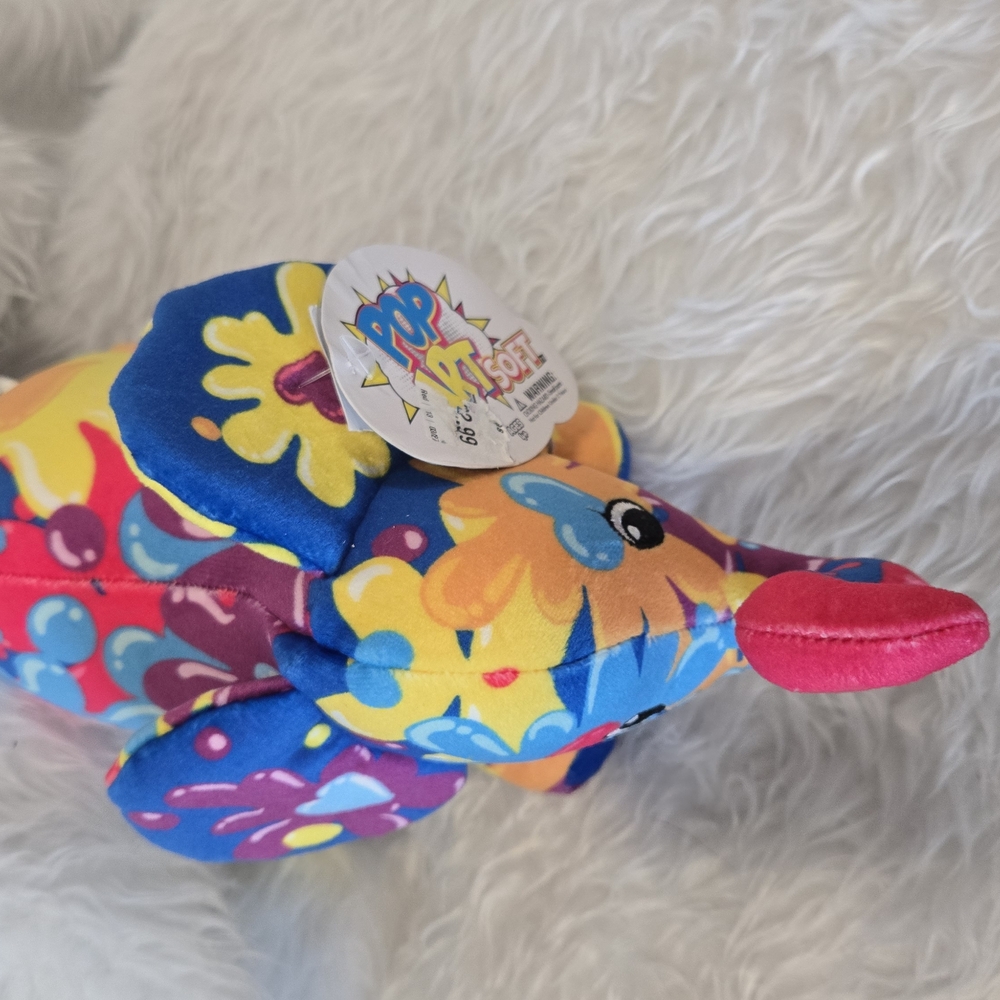Source Unknown Red and Blue‎ Plush Bird Toy